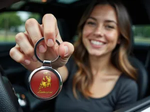 Lamborghini Porte-clés Design Look Métal Luxe Premium